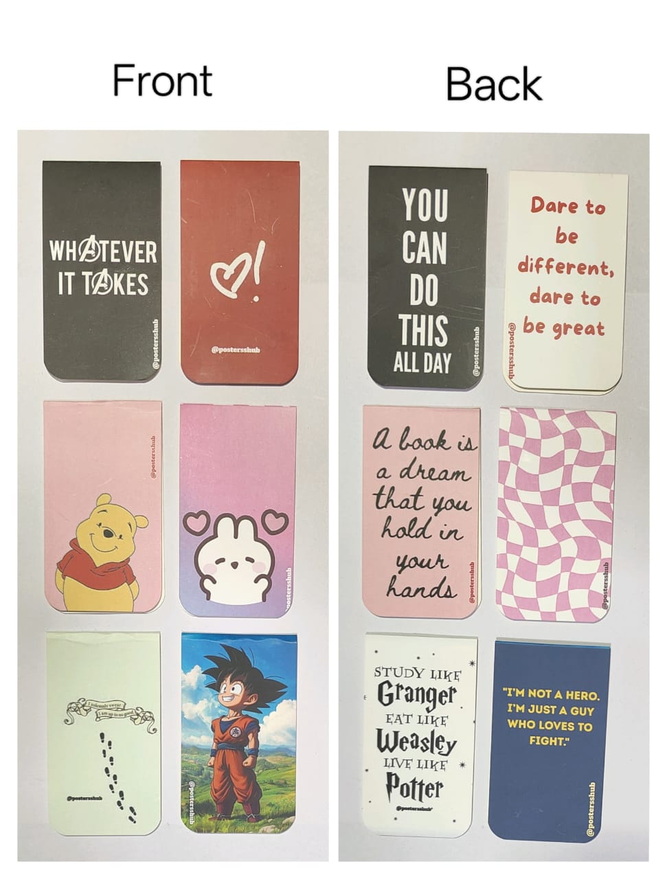 Magnetic Bookmarks (B1) Set of 6
