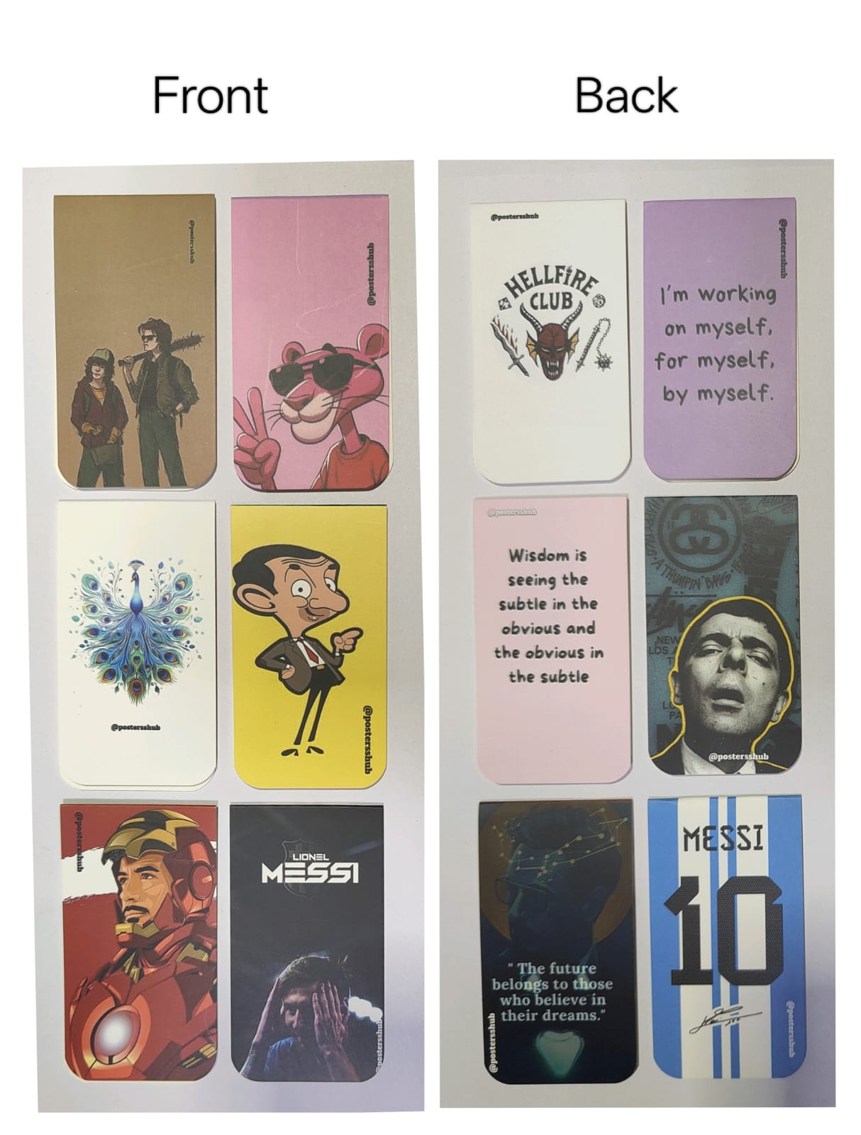 Magnetic Bookmarks (D2) Set of 6