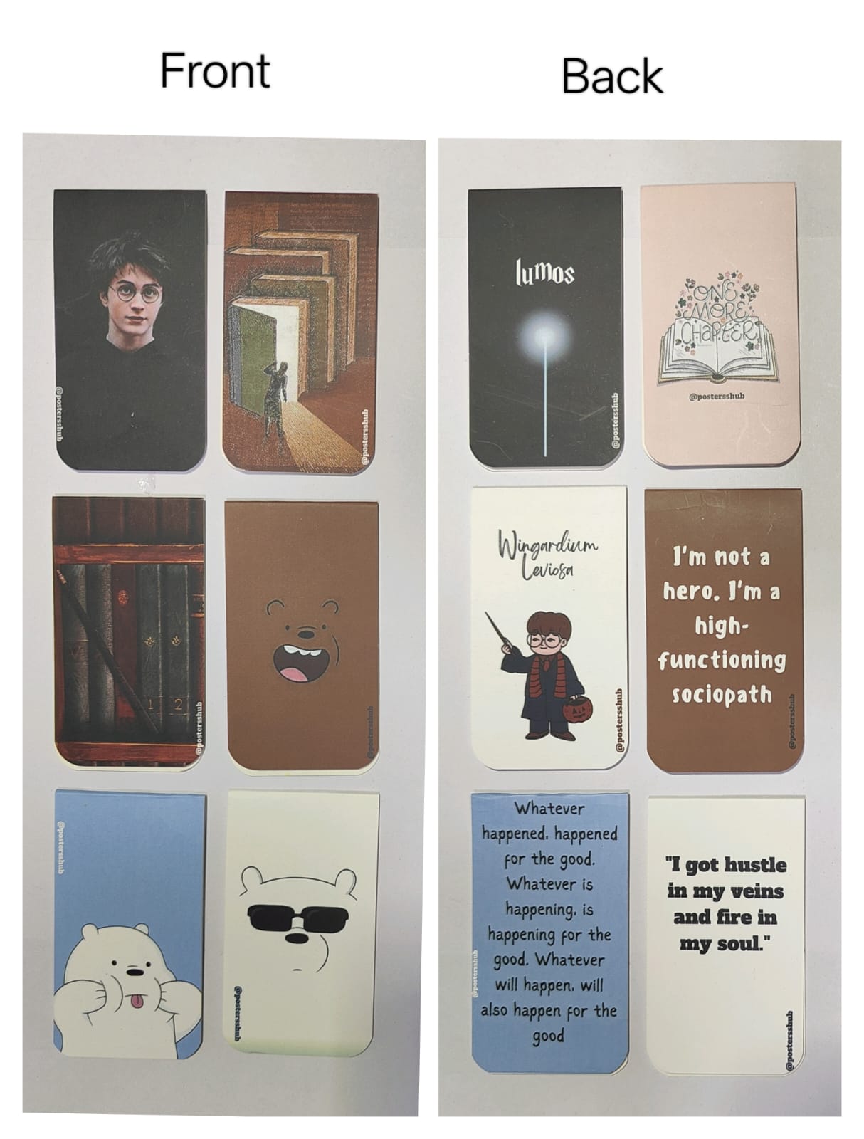 Magnetic Bookmarks (F2) Set of 6