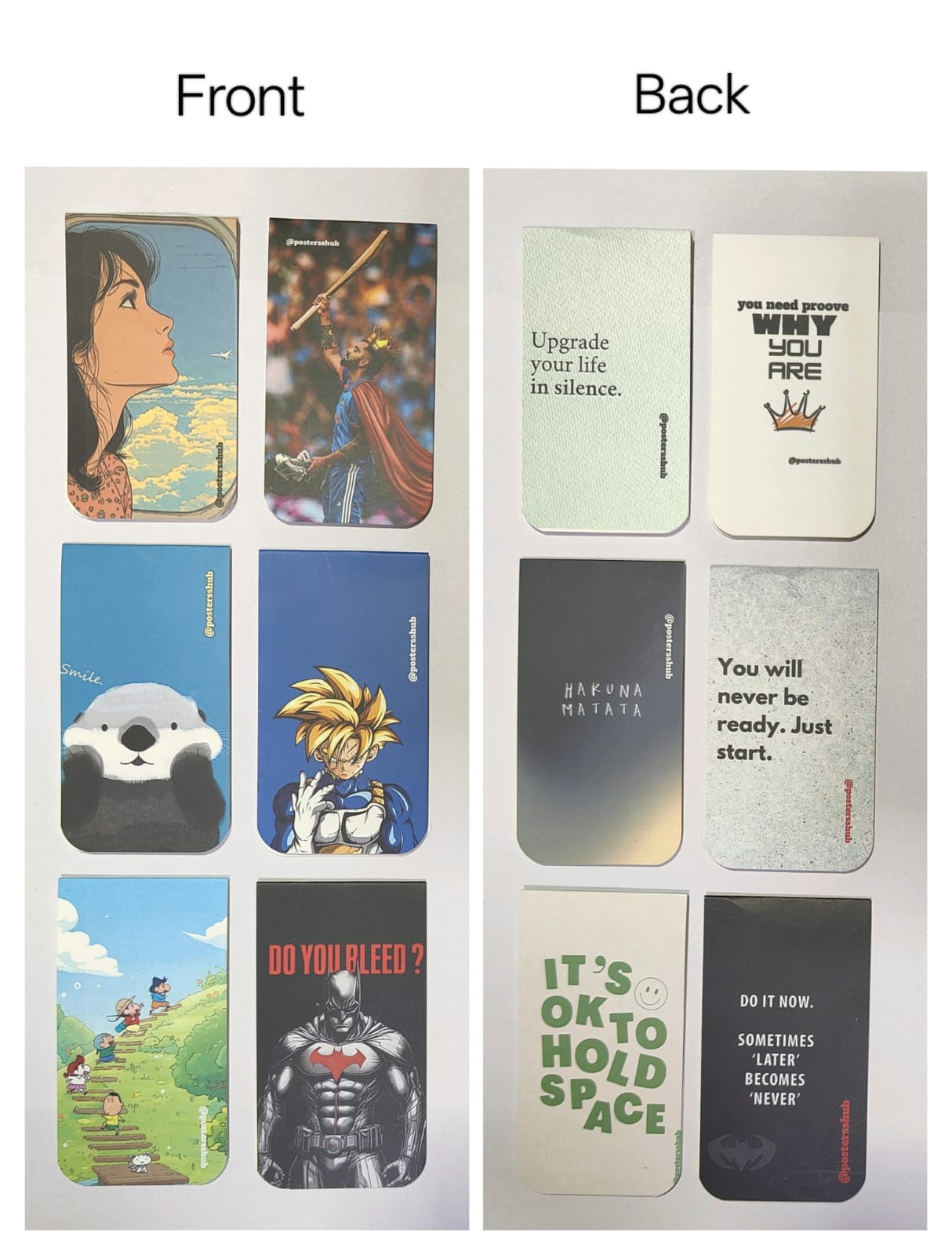 Magnetic Bookmarks (J2) Set of 6