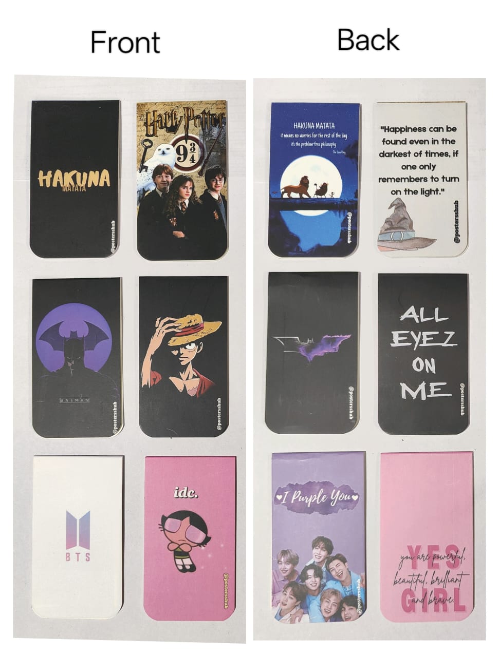 Magnetic Bookmarks (K1) Set of 6