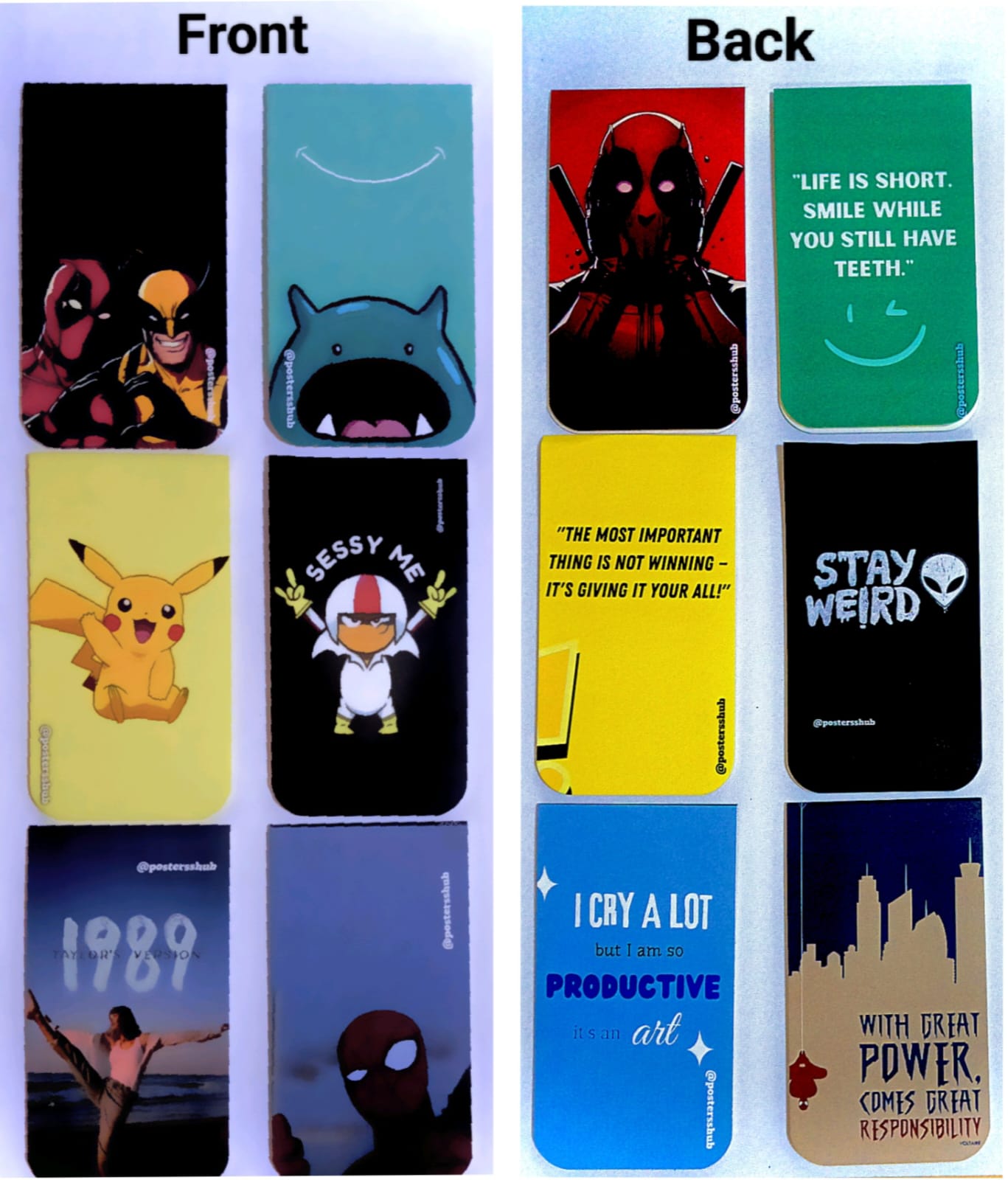 Magnetic Bookmarks (B) Set of 6