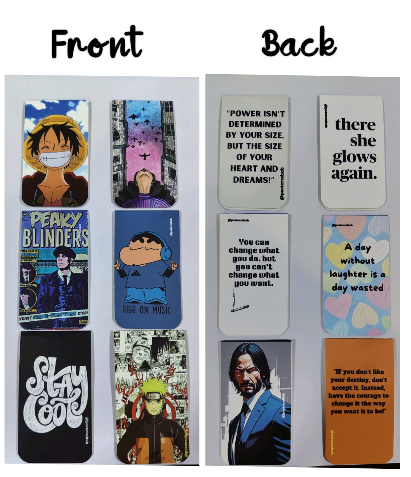 Magnetic Bookmarks (A) Set of 6