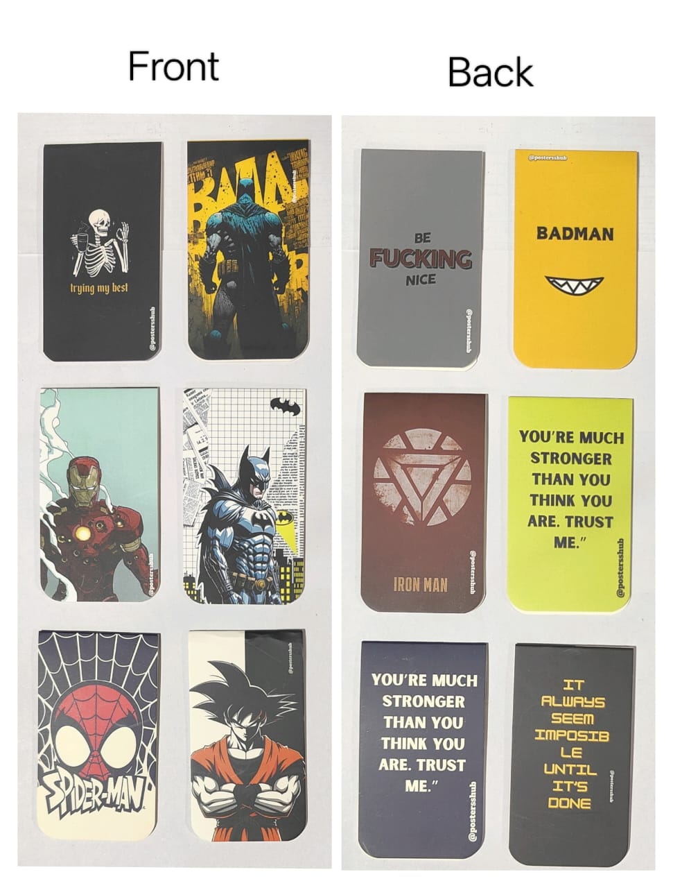 Magnetic Bookmarks (B2) Set of 6