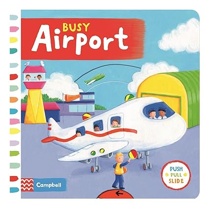 Busy Airport (Busy Books) push pull slide Board book