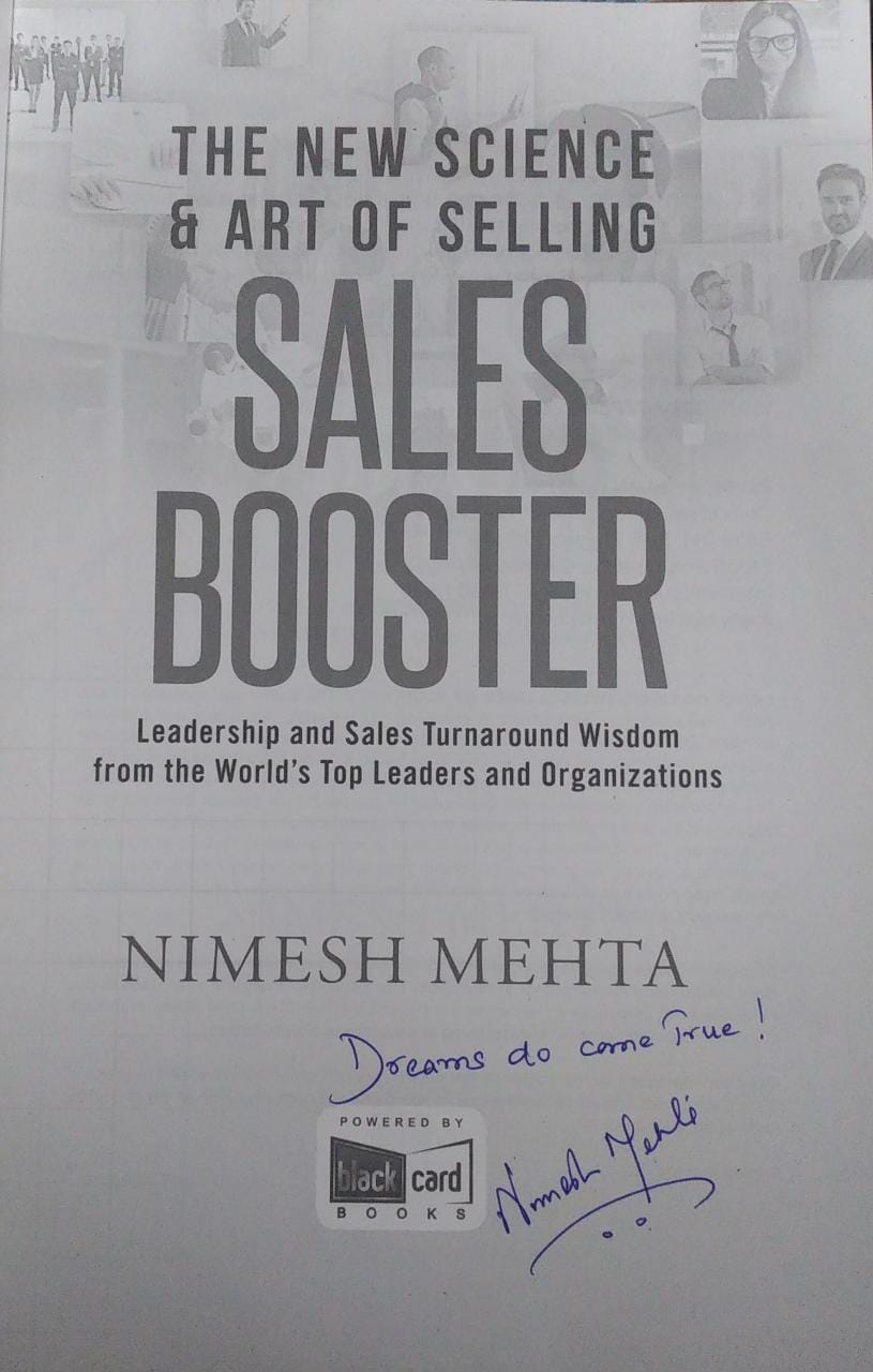 Sales Booster: The New Science & Art of Selling (WITH SIGN)
