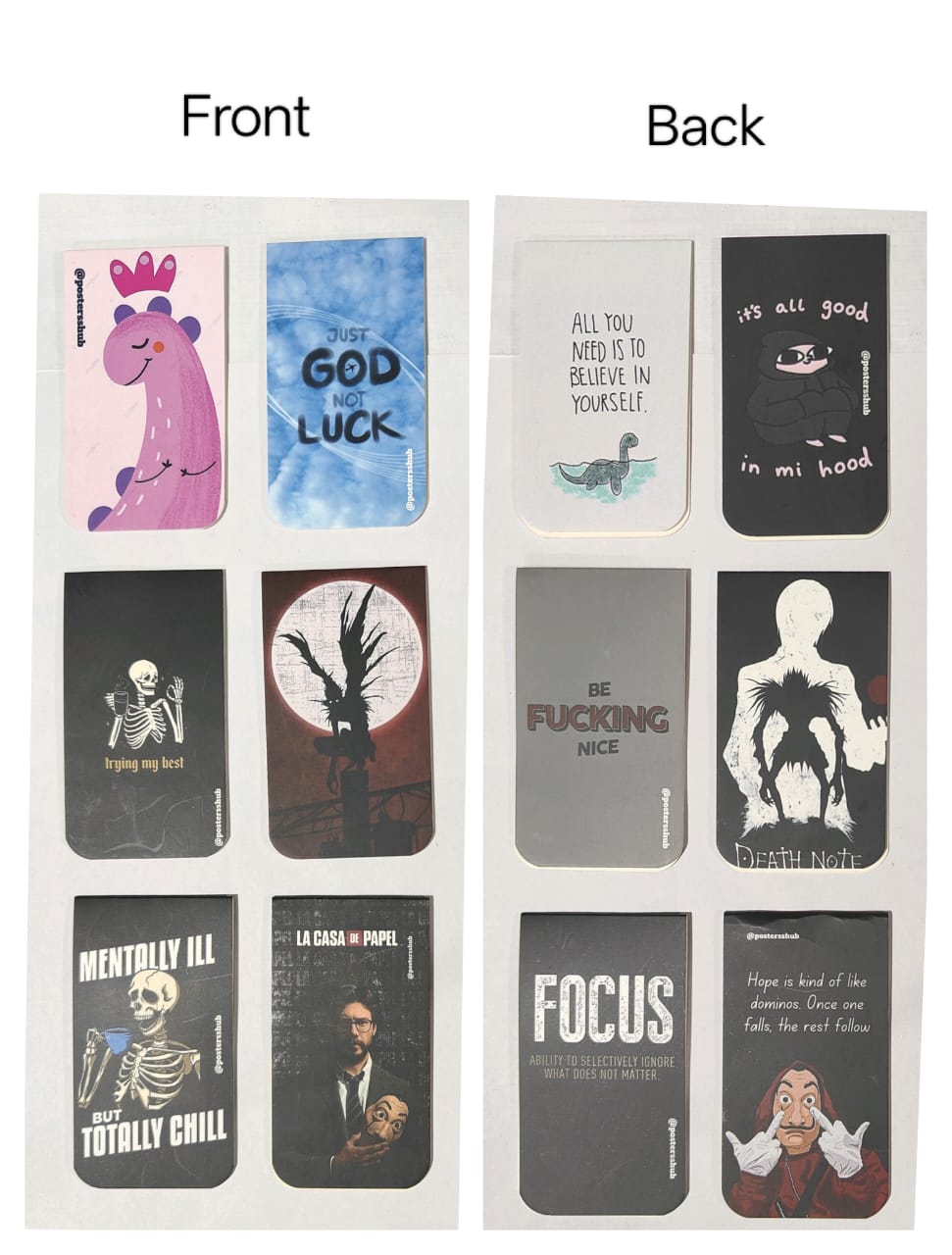 Magnetic Bookmarks (F1) Set of 6