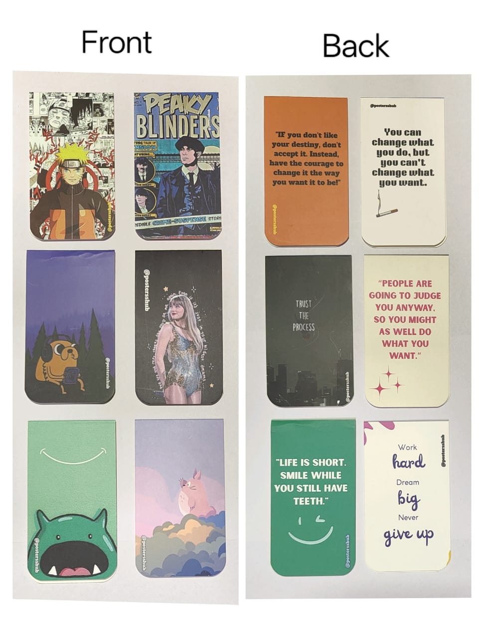 Magnetic Bookmarks (F) Set of 6