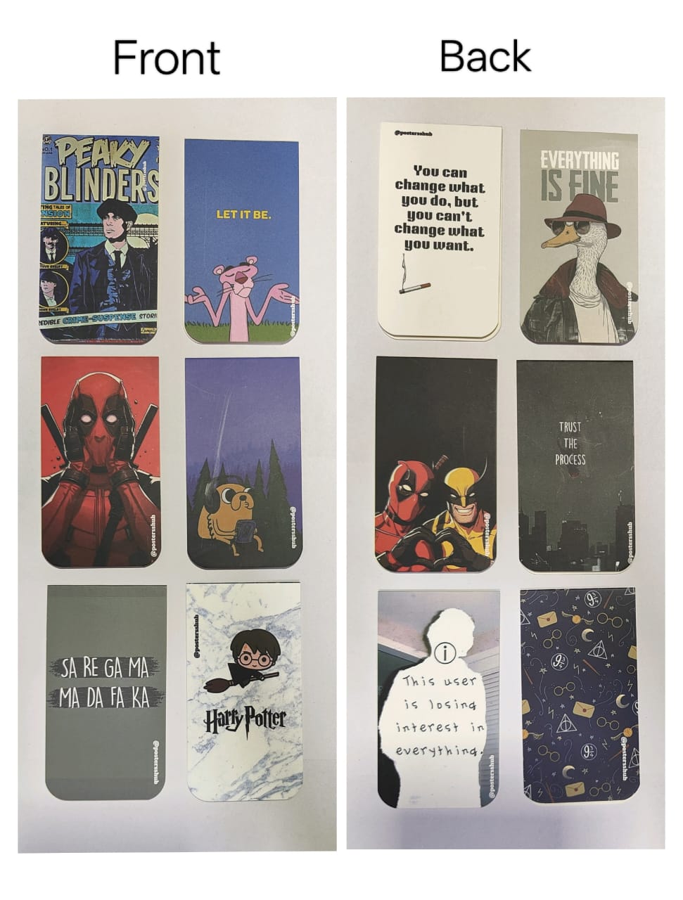 Magnetic Bookmarks (G) Set of 6