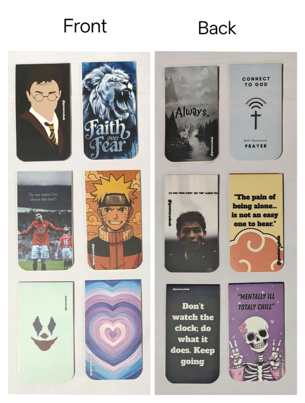 Magnetic Bookmarks (I1) Set of 6