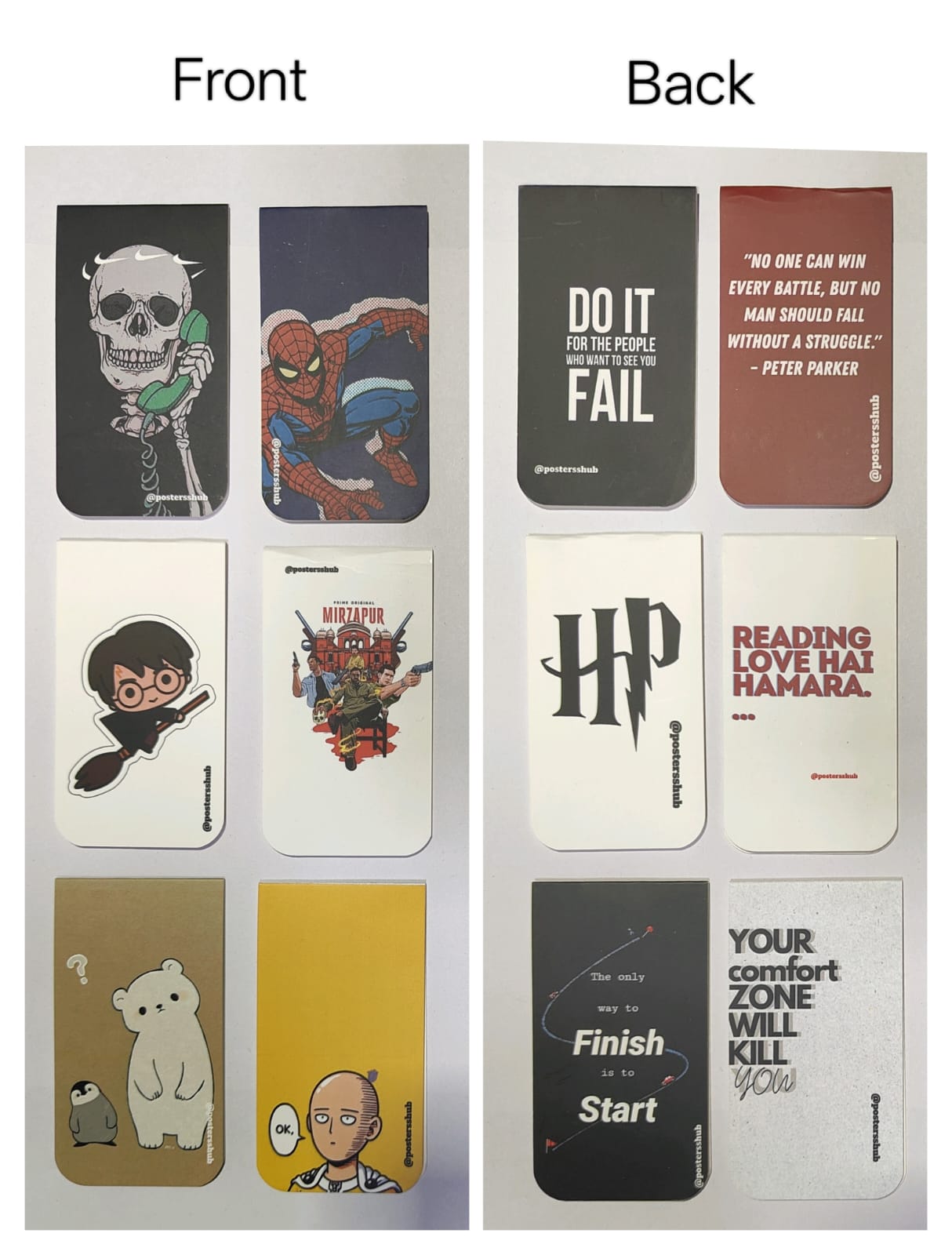 Magnetic Bookmarks (K2) Set of 6