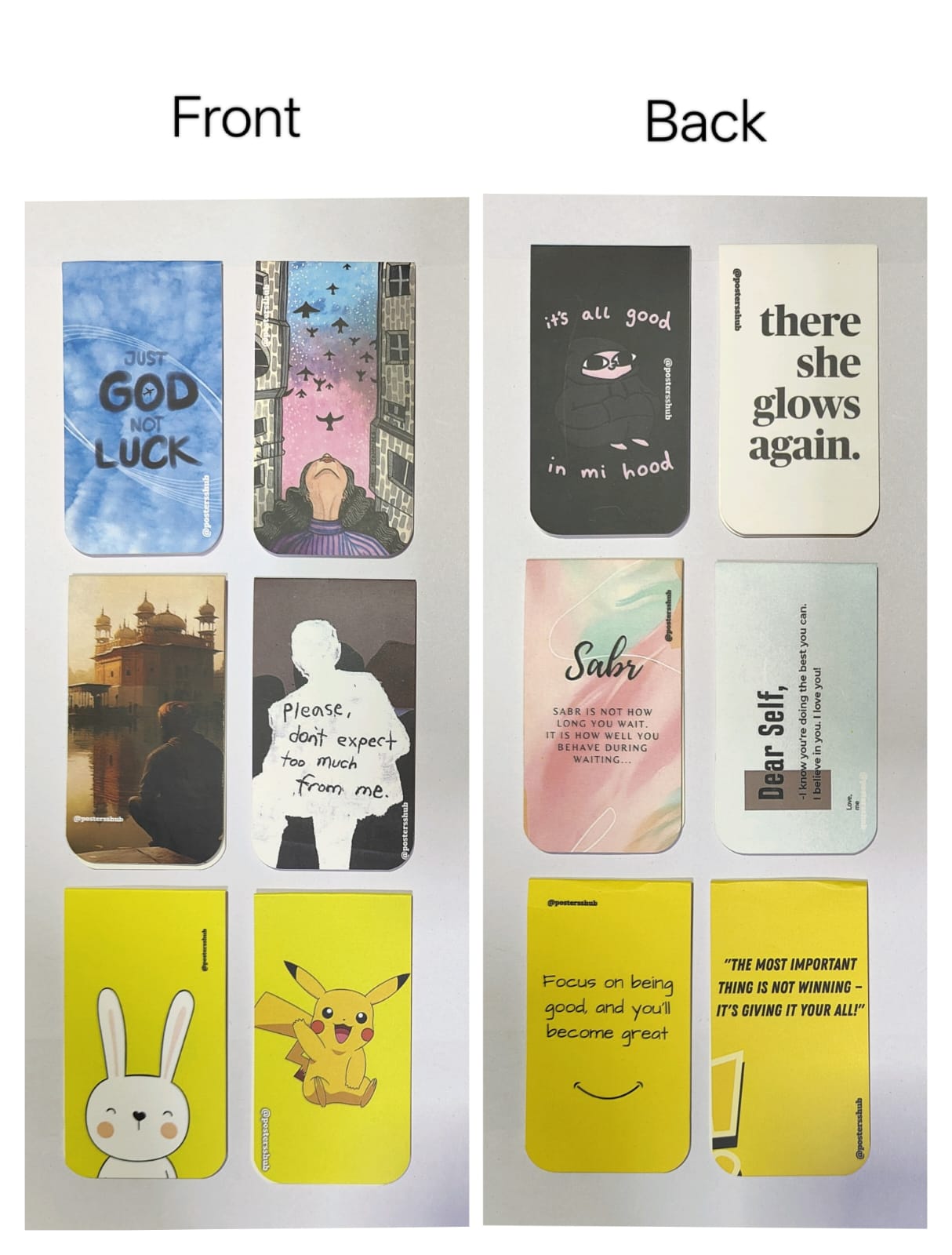 Magnetic Bookmarks (M2) Set of 6
