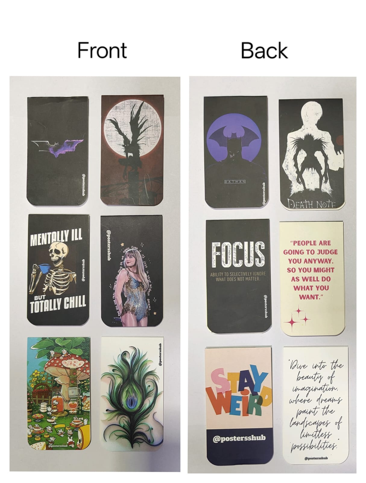 Magnetic Bookmarks (N2) Set of 6