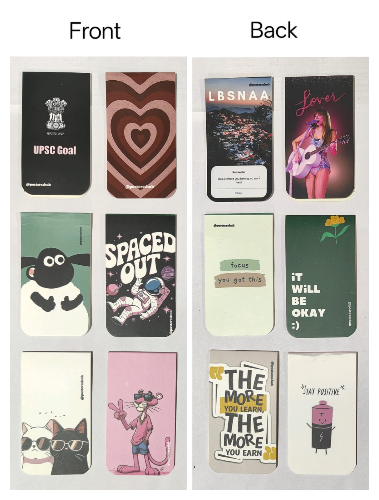 Magnetic Bookmarks (O1) Set of 6