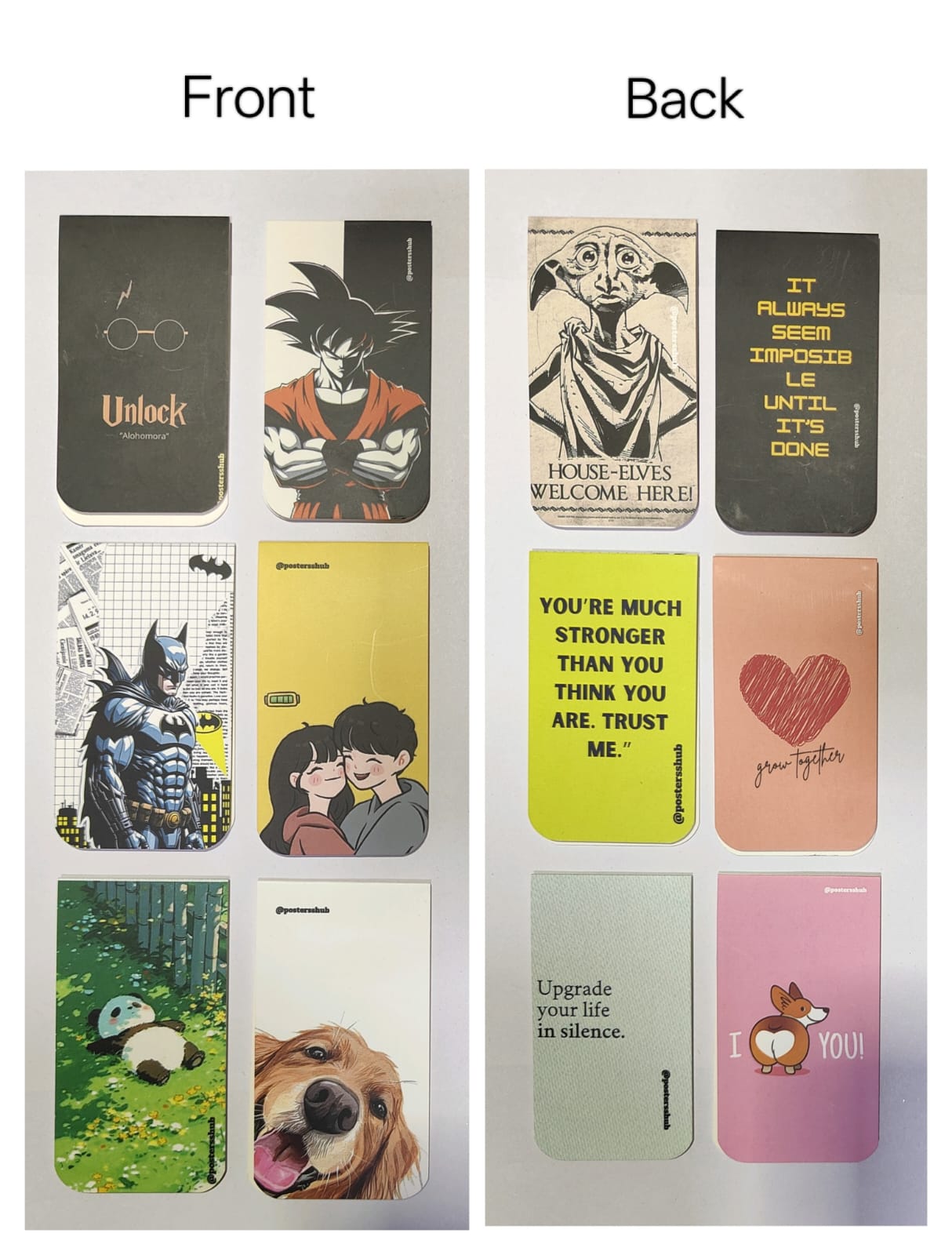 Magnetic Bookmarks (O2) Set of 6