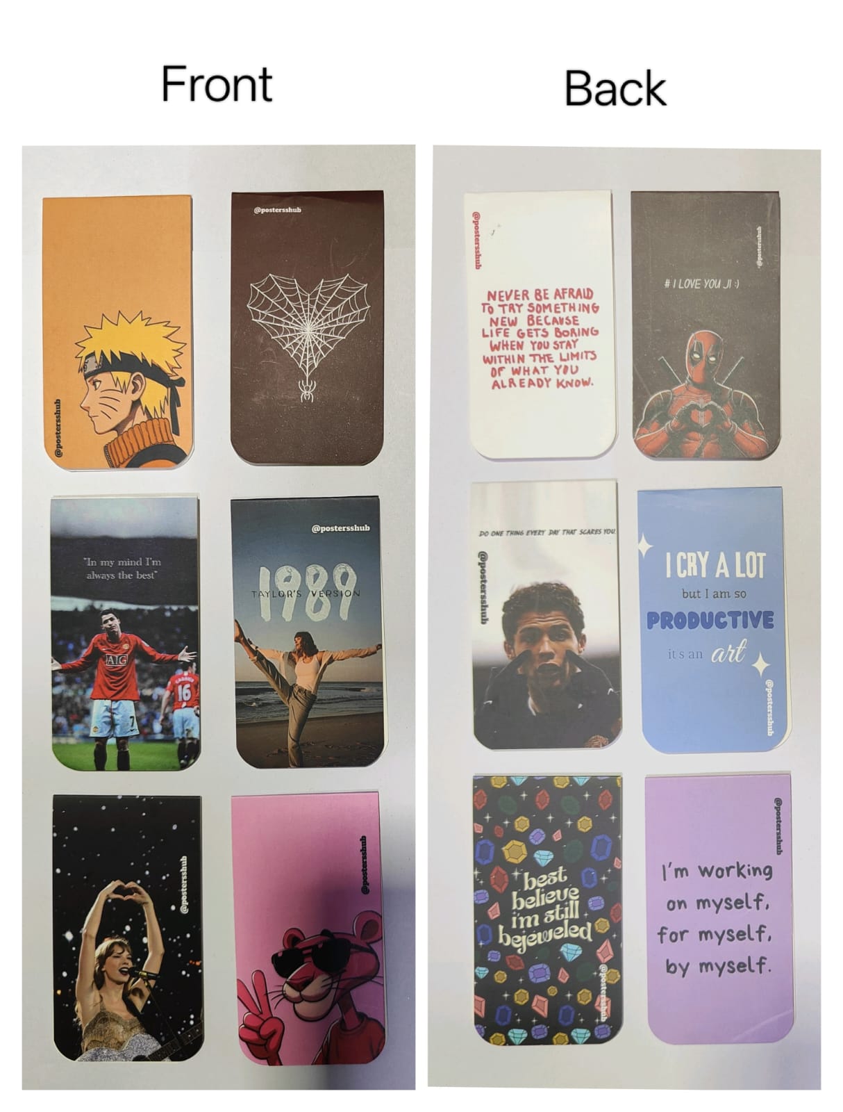 Magnetic Bookmarks (P2) Set of 6