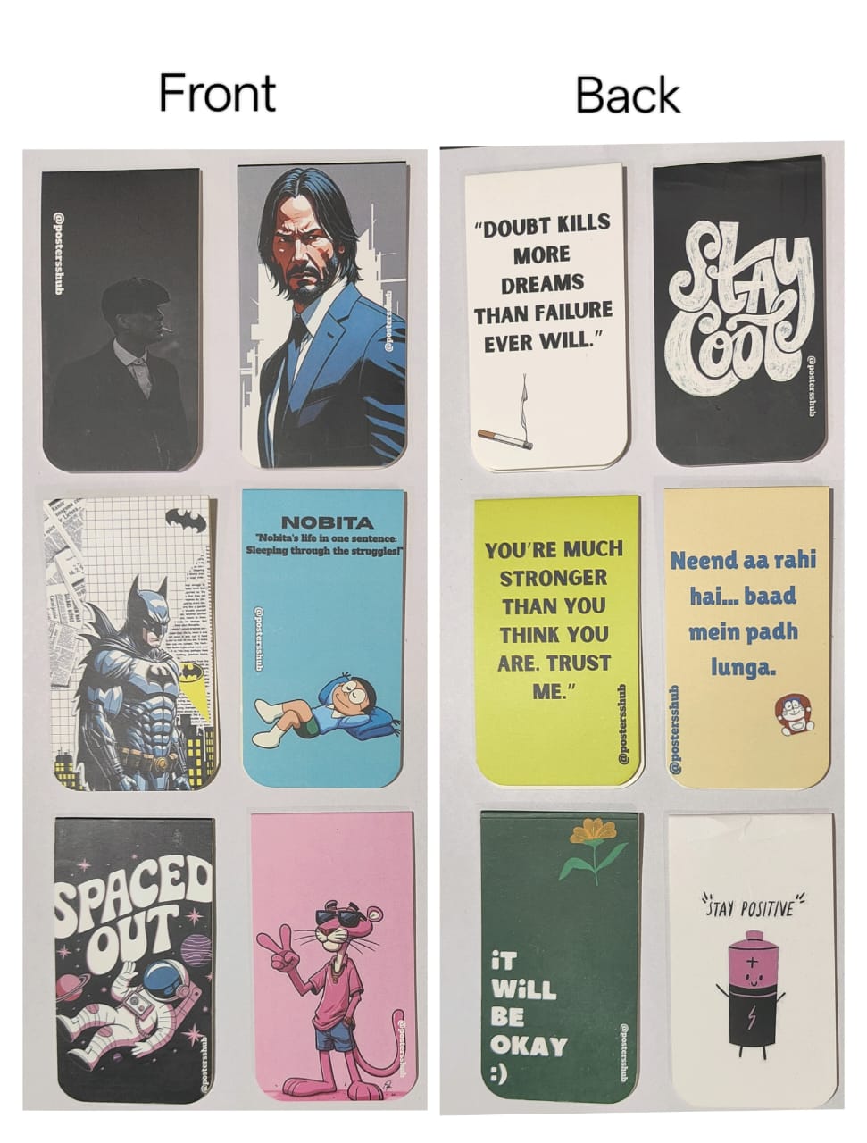 Magnetic Bookmarks (R2) Set of 6