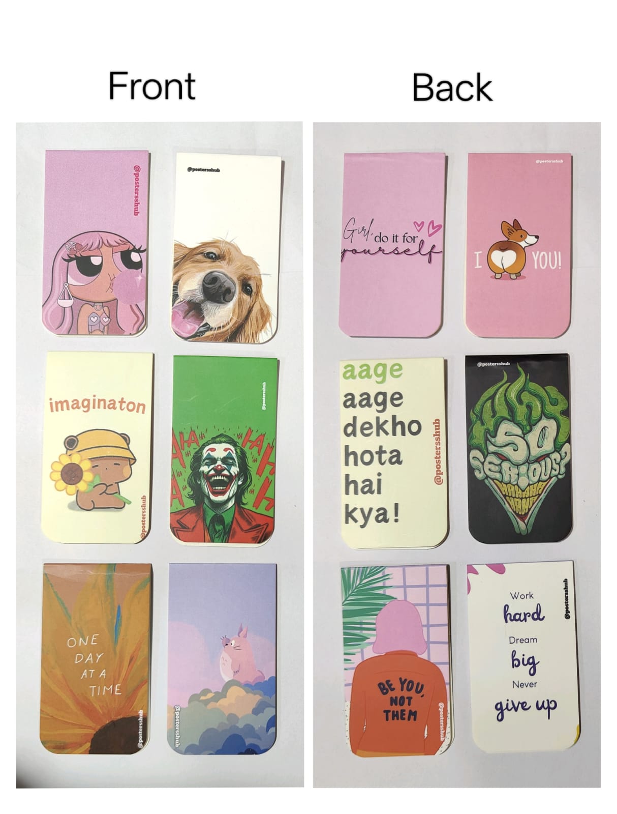 Magnetic Bookmarks (S) Set of 6