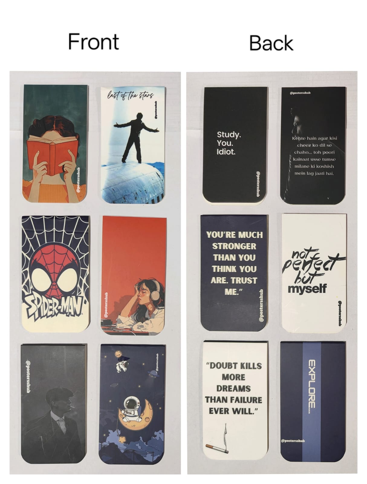 Magnetic Bookmarks (T1) Set of 6