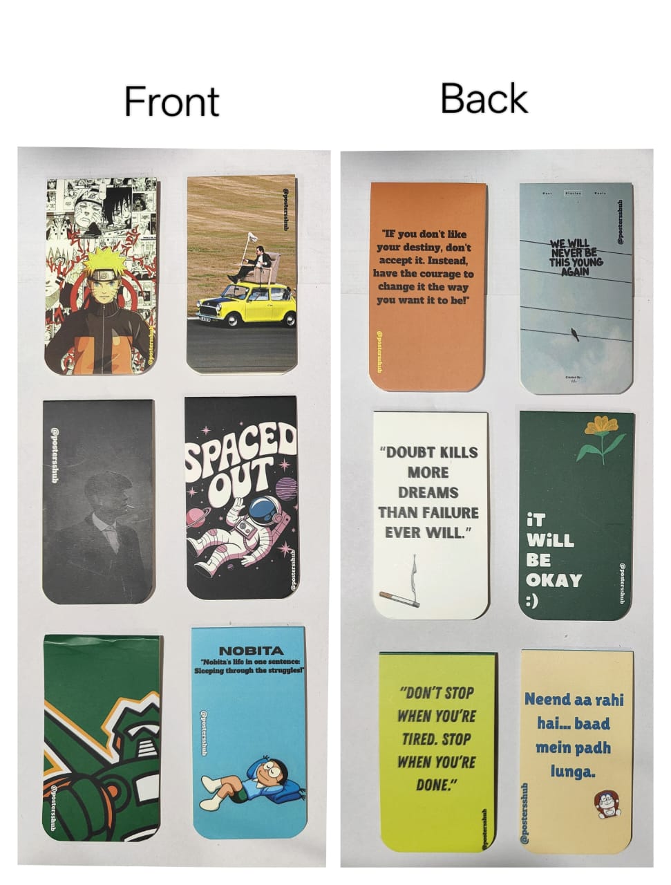 Magnetic Bookmarks (U2) Set of 6