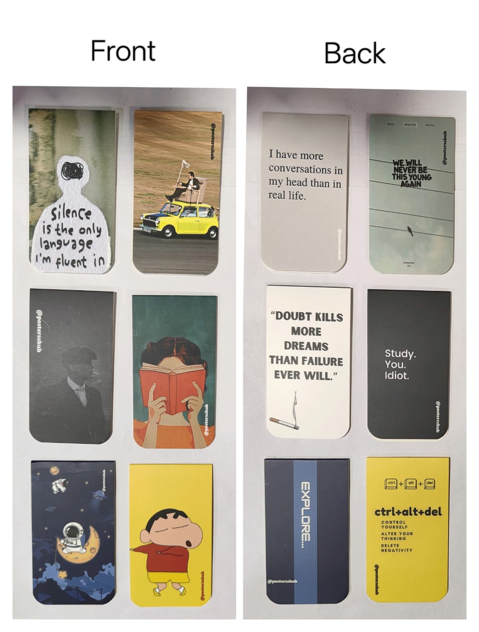 Magnetic Bookmarks (Z1) Set of 6