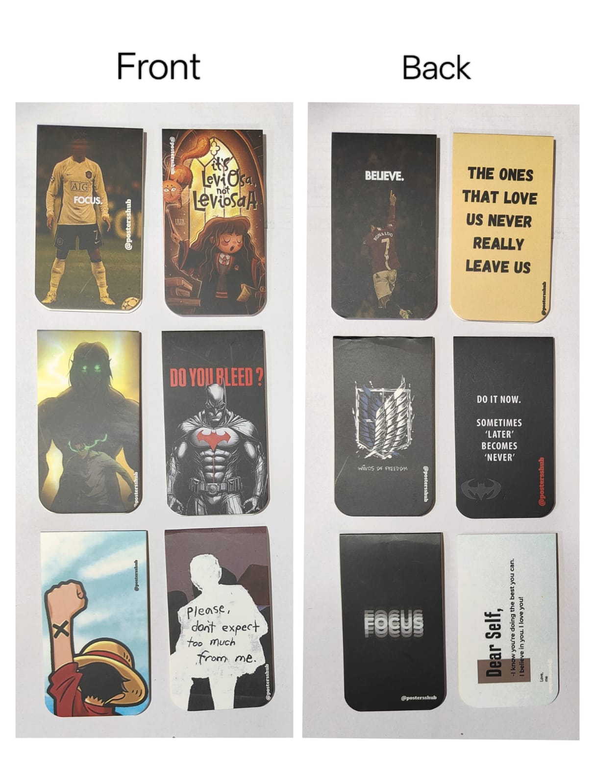 Magnetic Bookmarks (Z) Set of 6