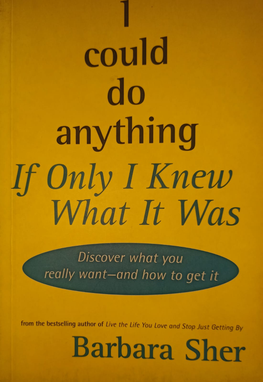 I Could Do Anything If I Only KNew What It Was: How to Discover What You Really Want and How to Get It