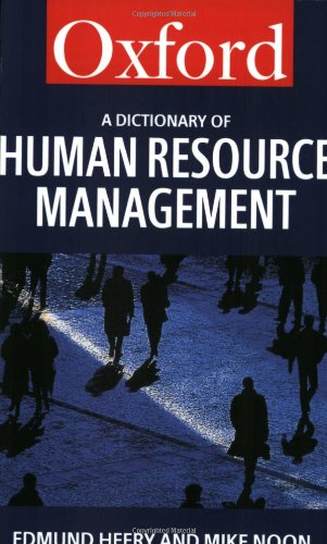 A dictionary of human resource management