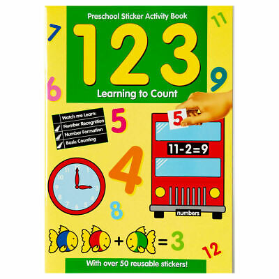 Preschool Sticker Activity book 123 Learning to count
