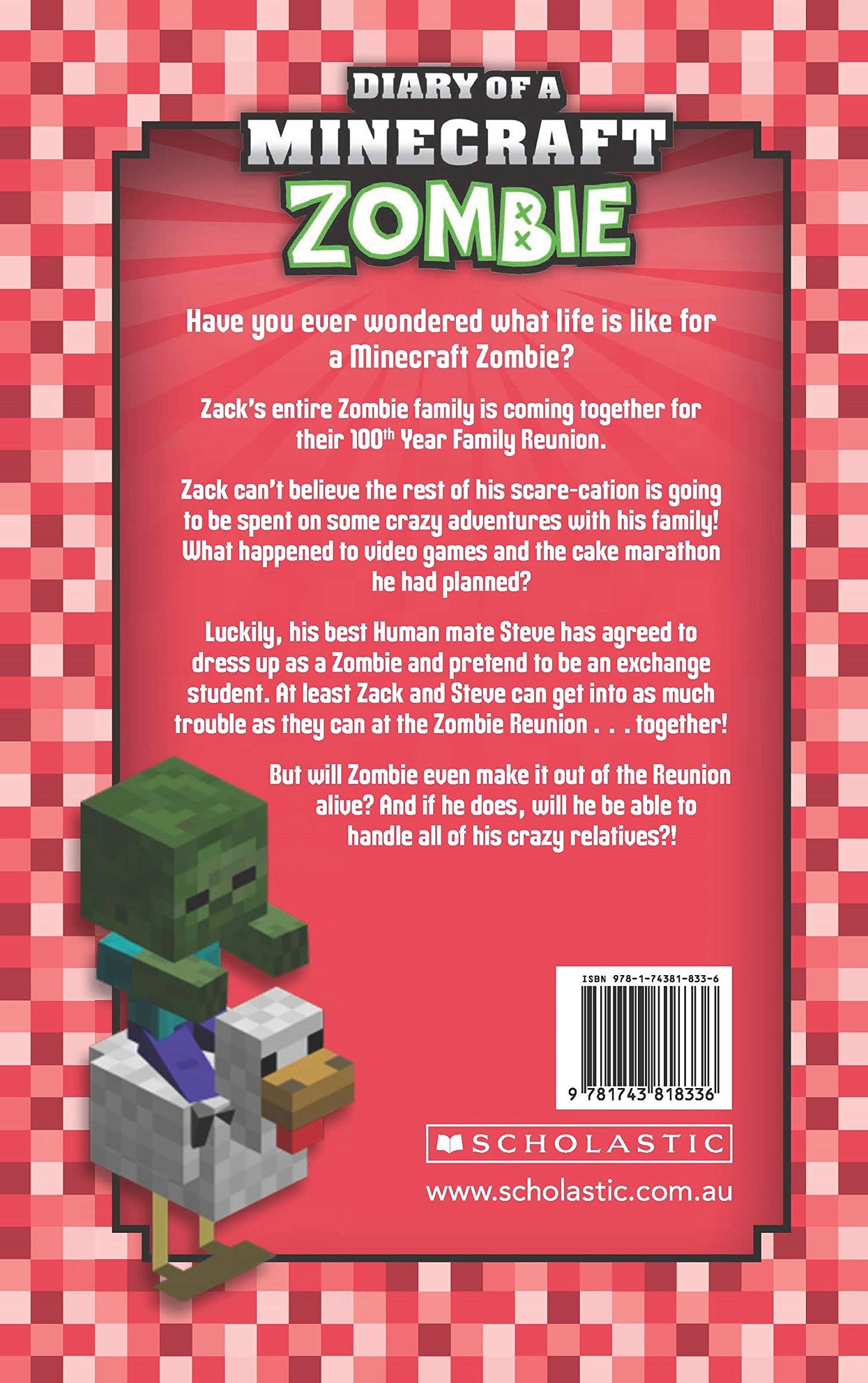 DIARY OF A MINECRAFT ZOMBIE #7: ZOMBIE FAMILY REUNION{ Hardcover }