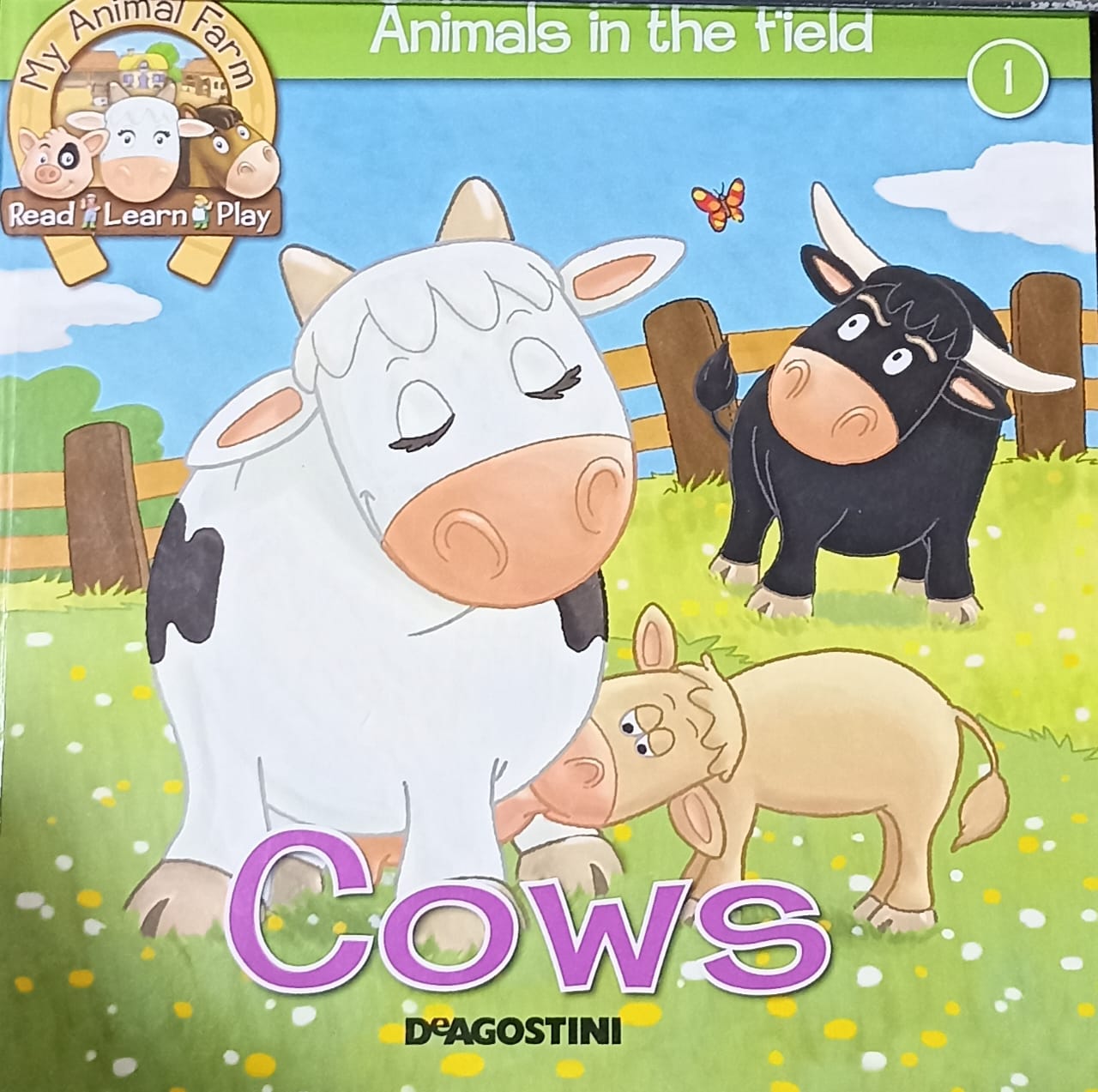 COWS Animals in the field {HARDCOVER}