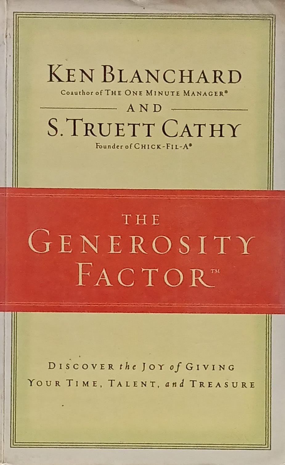 The Generosity Factor (RARE BOOKS)