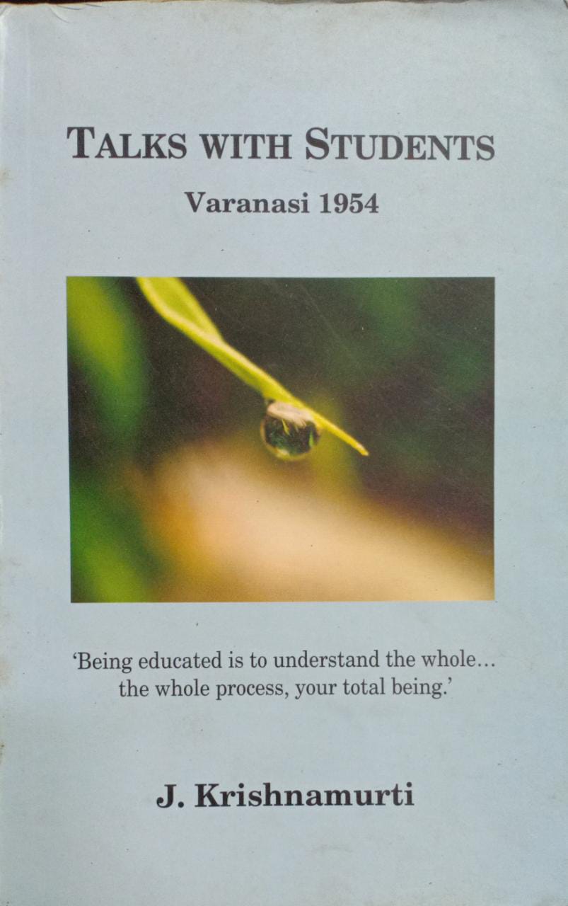 Talks With Students, Varanasi 1954 (RARE BOOKS)