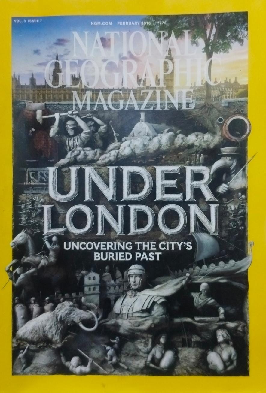 Under london [national geographic magazine][february 2016][rare books]