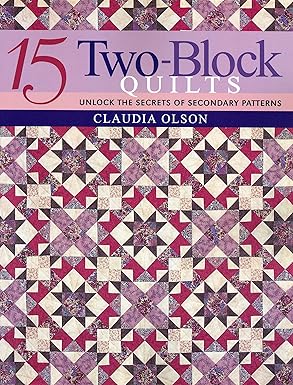 15 Two-block Quilts: Unlock the Secrets of Secondary Patterns by Claudia Olsen [rare books]