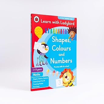 Shapes, Colours and Numbers: A Learn With Ladybird 4 in 1 Activity Book (3-5 Years) by Ladybird [Premium Books]