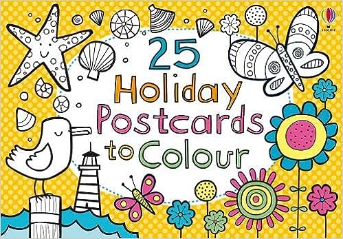 25 Holiday Postcards to Colour