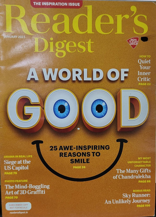 Reader’s Digest - January 2023 - A World Of Good [rare books]