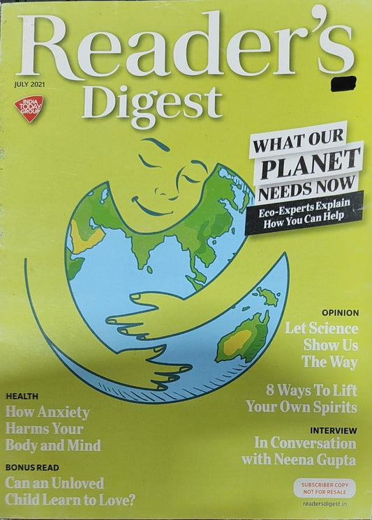 Reader's Digest India - July 2021 What Our Planet Needs Now [rare books]