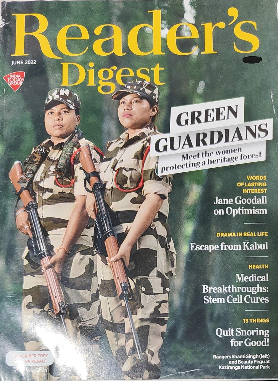 Reader’s Digest June 2022 : Green Guardians [rare books]
