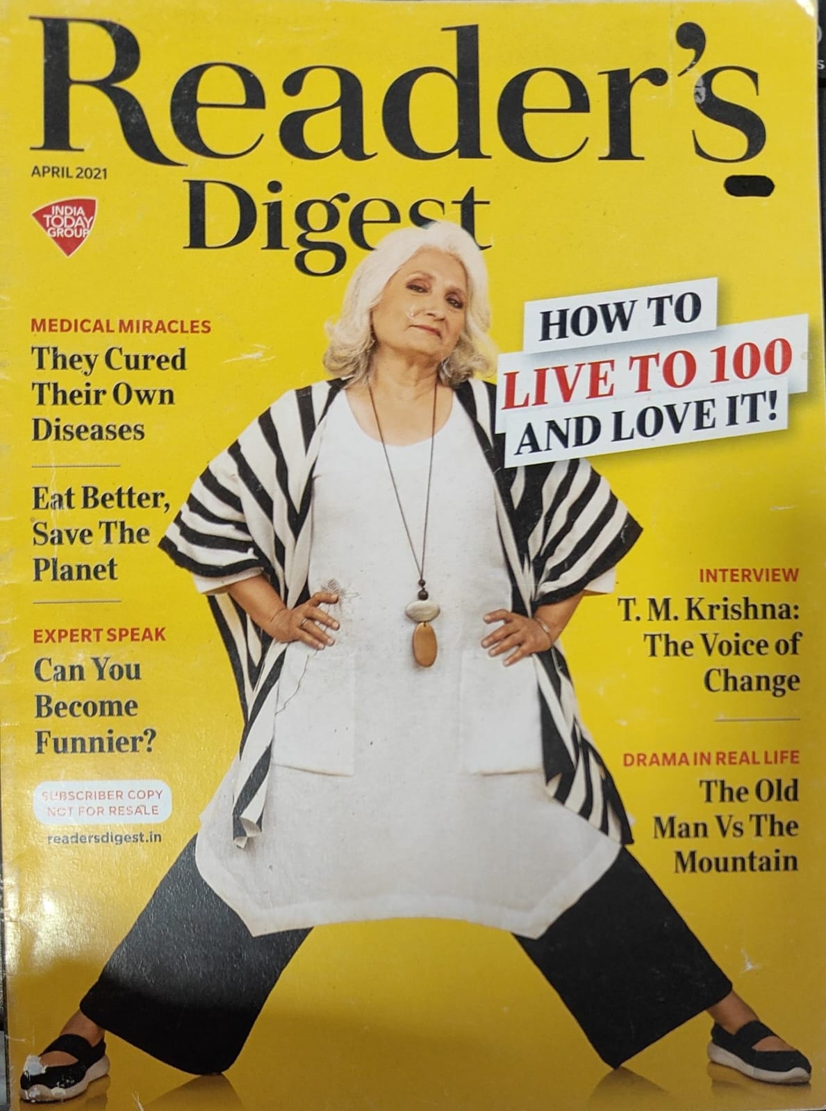 Reader's Digest April 2021 - How To Live To 100 And Love It! [rare books]