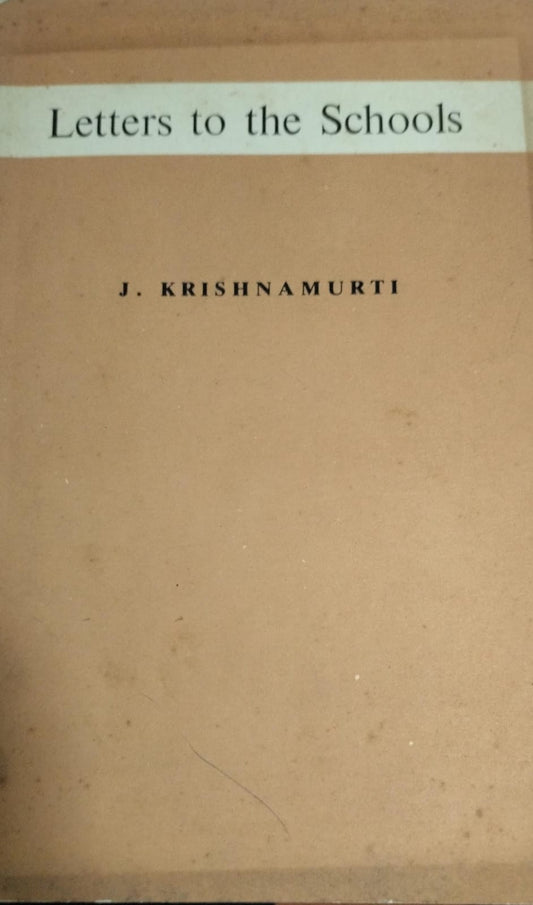 Letters to the Schools (RARE BOOKS)