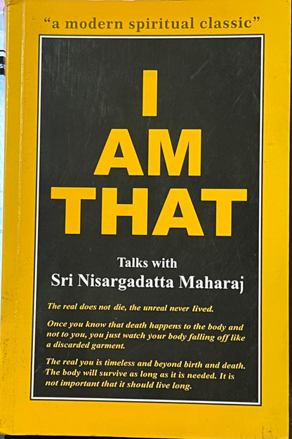 I am That: Talks with Sri Nisargadatta Maharaj