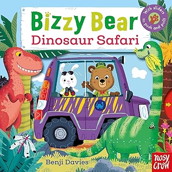 Bizzy Bear: Dinosaur Safari Board book by Nosy Crow [With Sliders to Push and Pull] [Premium Books]