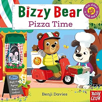 Bizzy Bear: Pizza Time Board book by Benji Davies [With Sliders to Push and Pull] [Premium Books]