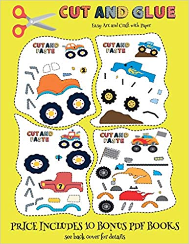 Easy Art and Craft with Paper (Cut and Glue - Monster Trucks)