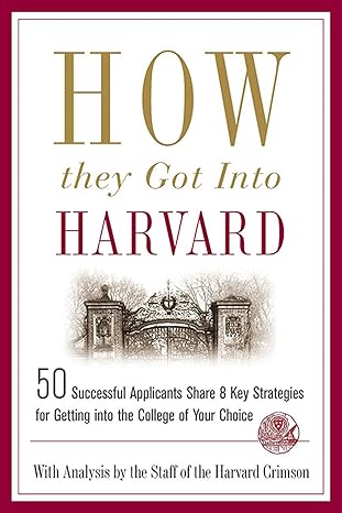 How They Got into Harvard [rare books]