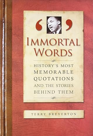 IMMORTAL WORDS by Terry Breverton [Hardcover][rare books]