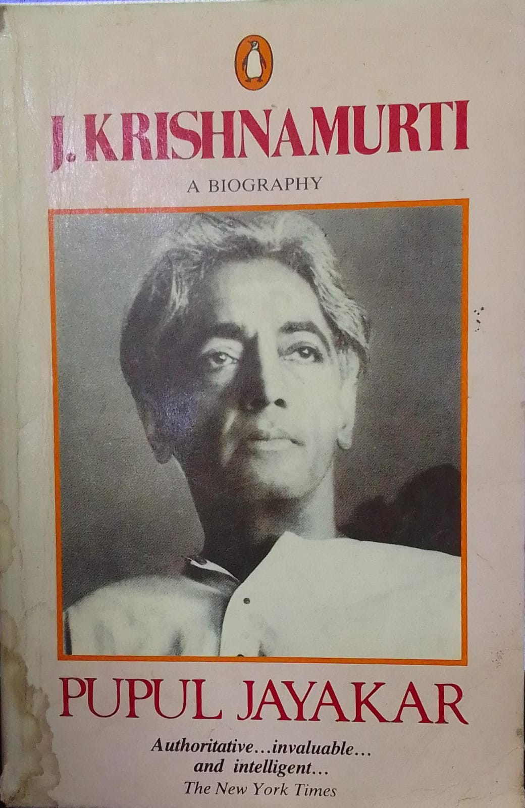 J. Krishnamurti by Pupul Jayakar (rare books)