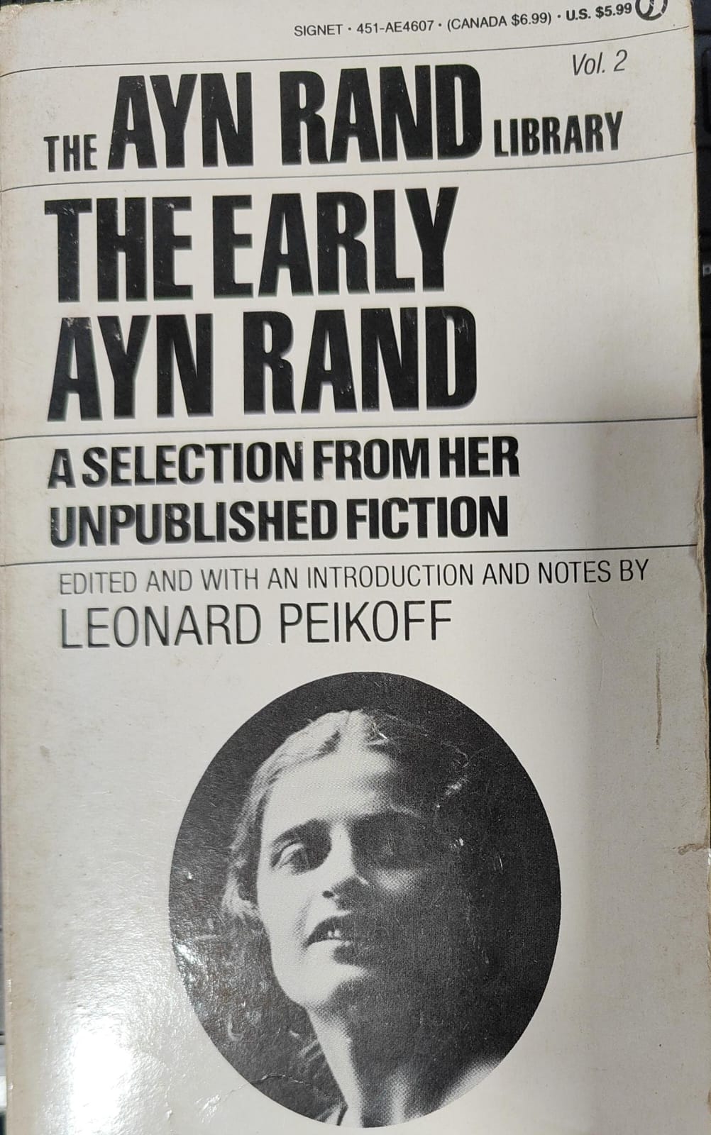 The Early Ayn Rand: A Selection from Her Unpublished Fiction by Ayn Rand [rare books]